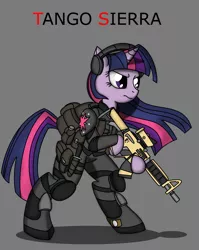 Size: 2384x2994 | Tagged: anthro, ar15, artist:rex42, derpibooru import, gun, military, rifle, safe, soldier, solo, twilight sparkle, weapon