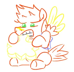 Size: 647x635 | Tagged: artist:jargon scott, banjo kazooie, bird pone, biting, derpibooru import, jigsaw puzzle, kazooie, lineart, ponified, puzzle, rare, rareware, safe, sitting, solo