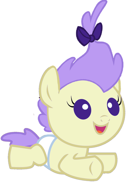 Size: 1504x2024 | Tagged: safe, artist:3d4d, derpibooru import, cream puff, pony, baby, baby pony, diaper, filly, foal, simple background, solo, white background