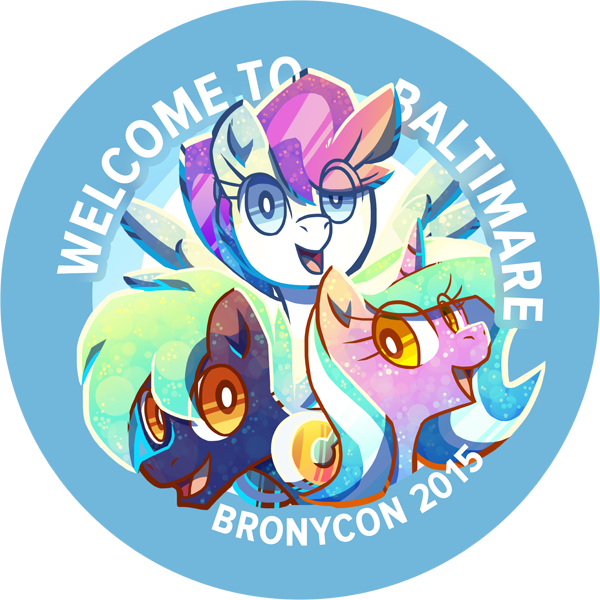 Size: 600x600 | Tagged: artist:lanmana, artist:lrenhrda, badge, baltimare, baltimore, bronycon, bronycon 2015, bronycon mascots, button, con badge, derpibooru import, headphones, hoofevent, oc, oc:blank canvas, oc:hoof beatz, oc:mane event, safe, unofficial characters only