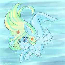 Size: 900x900 | Tagged: artist:silbersternenlicht, derpibooru import, female, merpony, oc, safe, solo, underwater, unofficial characters only, water