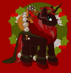 Size: 2500x2575 | Tagged: artist:ohsadface, artist:tricornking, austria, derpibooru import, germanic mythology, king krampus, krampus, mythology, oc, oc:king krampus, ponified, safe, solo, tricorn, unofficial characters only, unshorn fetlocks