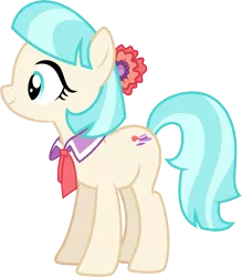 Size: 6000x6839 | Tagged: safe, artist:chainchomp2, derpibooru import, coco pommel, earth pony, pony, rarity takes manehattan, absurd resolution, female, inverted mouth, mare, simple background, smiling, solo, transparent background, vector