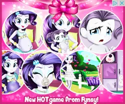Size: 300x250 | Tagged: safe, derpibooru import, rarity, equestria girls, advertisement, babity, baby, blushing, bootleg, clone, crying, fynsy, heart, i dont even, implied selfcest, pacifier, pregnant, seems legit, self paradox, wat, why