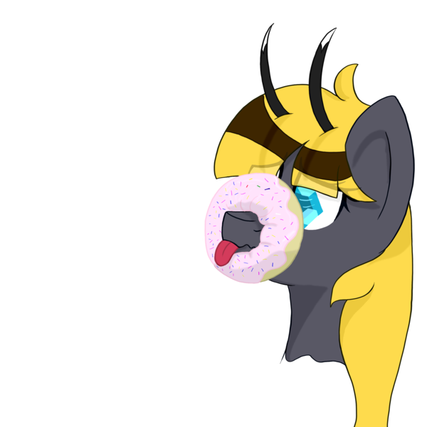 Size: 2000x2000 | Tagged: safe, artist:codras, derpibooru import, oc, oc:hexferry, unofficial characters only, mothpony, original species, :p, cute, donut, donutsnootle, horse problems, portrait, simple background, solo, stuck, tongue out, transparent background, wavy mouth, wide eyes