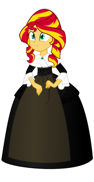 Size: 600x1165 | Tagged: safe, artist:queencold, derpibooru import, sunset shimmer, equestria girls, clothes, dress, dutch, netherlands, simple background, solo, transparent background