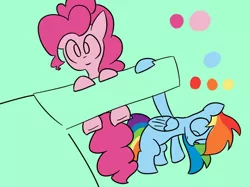 Size: 550x412 | Tagged: artist:ntheping, derpibooru import, pinkie pie, rainbow dash, safe