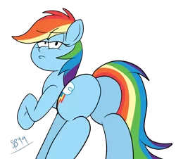 Size: 3314x3000 | Tagged: artist:scobionicle99, bottom, derpibooru import, female, looking at you, looking back, plot, rainbow dash, rainbutt dash, solo, solo female, suggestive