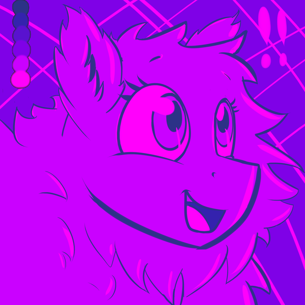 Size: 2000x2000 | Tagged: safe, artist:whisperfoot, derpibooru import, oc, oc:fluffle puff, unofficial characters only, color palette challenge, color porn, eyestrain warning, gasp, limited palette, needs more saturation, smiling, solo