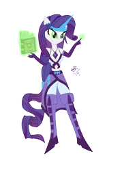 Size: 2550x3510 | Tagged: safe, artist:e-e-r, derpibooru import, rarity, equestria girls, inspiration manifestation, belly button, corrupted, inspirarity, midriff, possessed, simple background, solo, transparent background