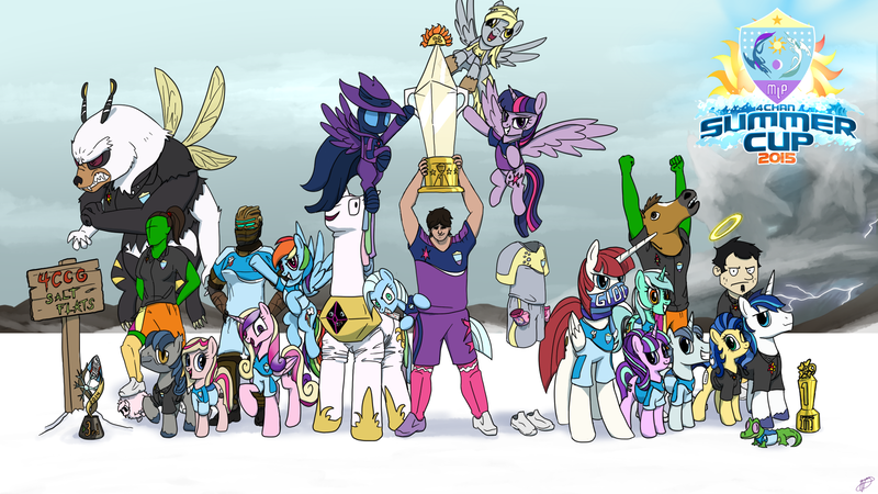 Size: 1920x1080 | Tagged: safe, artist:brisineo, derpibooru import, derpy hooves, gummy, lyra heartstrings, mare do well, party favor, princess cadance, rainbow dash, shining armor, starlight glimmer, twilight sparkle, twilight sparkle (alicorn), oc, oc:>rape, oc:anon, oc:fausticorn, oc:femanon, oc:fluffle puff, oc:milky way, oc:sharpie fume, oc:tracy cage, alicorn, bat pony, bugbear, earth pony, human, pegasus, pony, unicorn, /mlp/, 1st place, 2015, 3rd place, 3rd place trophy, 4chan, 4chan cup, 4chan cup scarf, >rape, bandana, bedroom eyes, champions, clothes, costume, dan, dan vs, dead space, female, flying, frown, glare, grin, gritted teeth, group picture, gummy the deep thinker, halo, hoers mask, horse head, horsefucker, invisible, irrational exuberance, isaac clarke, issac clarke, jackie chan tulpa, lauren faust, logo, lyra plushie, m.a. larson, male, mare, medal, meghan mccarthy, missing accessory, missing body part, open mouth, plothole plush lyra, raised hoof, safest hooves, salt, salt flats, salty, scarf, smiling, smirk, smug, spread wings, stallion, storm, stormy, summer, summer cup, team, team photo, the burdened, trophy, tulpa, victory, wall of tags, wide eyes