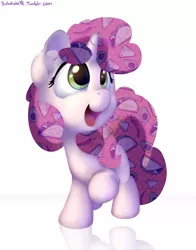 Size: 1100x1400 | Tagged: artist:bobdude0, cute, derpibooru import, food, looking up, open mouth, pun, raised hoof, safe, simple background, smiling, solo, sweetie belle, taco, taco belle, visual pun