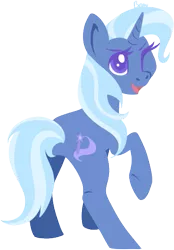 Size: 369x529 | Tagged: safe, artist:orcakisses, derpibooru import, trixie, pony, unicorn, female, mare, raised hoof, simple background, smiling, solo, transparent background, wink