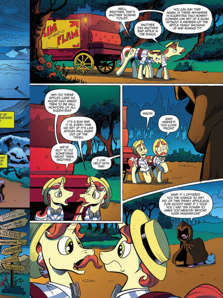 Size: 720x960 | Tagged: derpibooru import, flam, flim, flim flam brothers, idw, idw advertisement, radiant hope, safe, siege of the crystal empire, spoiler:comic, spoiler:comic34