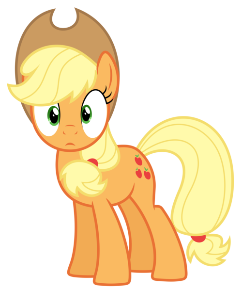 Size: 3750x4500 | Tagged: safe, artist:reginault, derpibooru import, applejack, earth pony, pony, sweet and elite, .svg available, absurd resolution, looking at you, simple background, solo, transparent background, vector, wide eyes