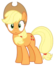 Size: 3750x4500 | Tagged: safe, artist:reginault, derpibooru import, applejack, earth pony, pony, sweet and elite, .svg available, absurd resolution, looking at you, simple background, solo, transparent background, vector, wide eyes