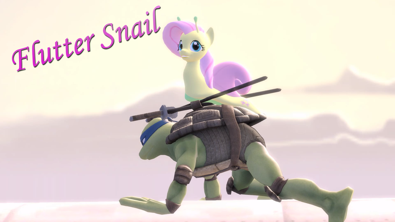 Size: 1920x1080 | Tagged: 3d, derpibooru import, fluttersnail, leonardo, safe, solo, source filmmaker, teenage mutant ninja turtles, turtle