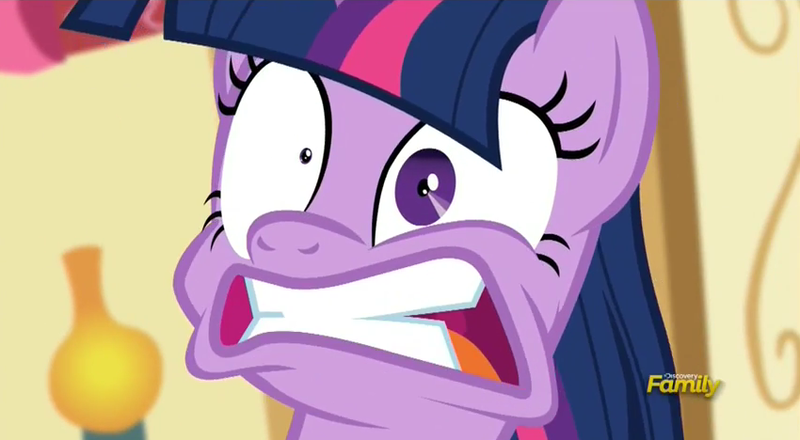 Size: 850x468 | Tagged: safe, derpibooru import, screencap, twilight sparkle, season 5, faic, funny face