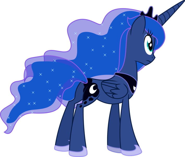 Size: 11407x9651 | Tagged: absurd resolution, artist:illumnious, derpibooru import, gazing, princess luna, safe, simple background, solo, transparent background, vector