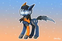 Size: 900x601 | Tagged: artist:djmoonray, chappie, derpibooru import, ponified, safe, solo