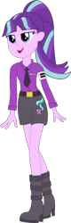 Size: 544x1696 | Tagged: safe, artist:sketchmcreations, derpibooru import, starlight glimmer, equestria girls, arm band, boots, clothes, equestria girls-ified, inkscape, name tag, nazi parody, necktie, simple background, solo, starlight himmler, transparent background