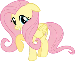 Size: 987x809 | Tagged: artist:thisismyphotoshoppin, cute, derpibooru import, fluttershy, looking at you, raised hoof, safe, shy, shyabetes, simple background, smiling, solo, transparent background, vector, weapons-grade cute