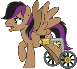 Size: 3515x3176 | Tagged: safe, artist:vector-brony, derpibooru import, stellar eclipse, pegasus, pony, cute, handicapped, male, open mouth, raised hoof, simple background, solo, spread wings, stallion, transparent background, vector, wheelchair, wings