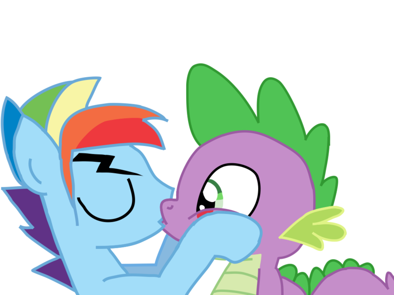 Size: 1024x768 | Tagged: and then spike was gay, artist:ripped-ntripps, blitzike, derpibooru import, gay, half r63 shipping, kissing, male, rainbow blitz, rainbow dash, rainbowspike, rule 63, safe, shipping, spike, spike gets all the stallions