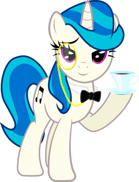 Size: 3156x4138 | Tagged: safe, artist:up1ter, derpibooru import, vinyl scratch, pony, unicorn, .svg available, classy, cup, cutie mark, drink, fancy, female, hooves, horn, like a madame, like a sir, mare, monocle, simple background, smiling, solo, tea, transparent background, vector, vinyl class