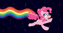 Size: 1600x843 | Tagged: artist:silval00, derpibooru import, nyan cat, pinkie pie, safe, solo