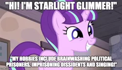 Size: 640x366 | Tagged: arson murder and jaywalking, derpibooru import, image macro, meme, safe, starlight glimmer, the cutie map