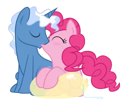 Size: 6229x5125 | Tagged: absurd resolution, artist:groxy-cyber-soul, balloon, derpibooru import, female, kissing, male, pinkie pie, pokeypie, pokey pierce, safe, shipping, simple background, straight, .svg available, transparent background, vector