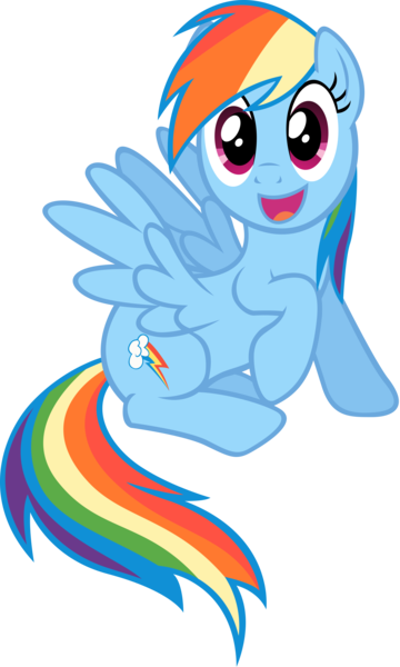Check out this transparent My Little Pony Rainbow Dash sitting PNG image