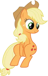 Size: 2514x3994 | Tagged: apple family reunion, applejack, artist:sunran80, derpibooru import, safe, simple background, sitting, solo, transparent background, vector