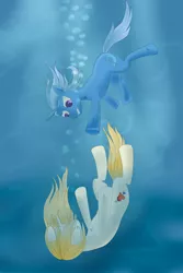 Size: 3000x4500 | Tagged: safe, artist:php101, derpibooru import, trixie, oc, pony, unicorn, air bubble, asphyxiation, bubble, drowning, female, mare, rescue, underwater