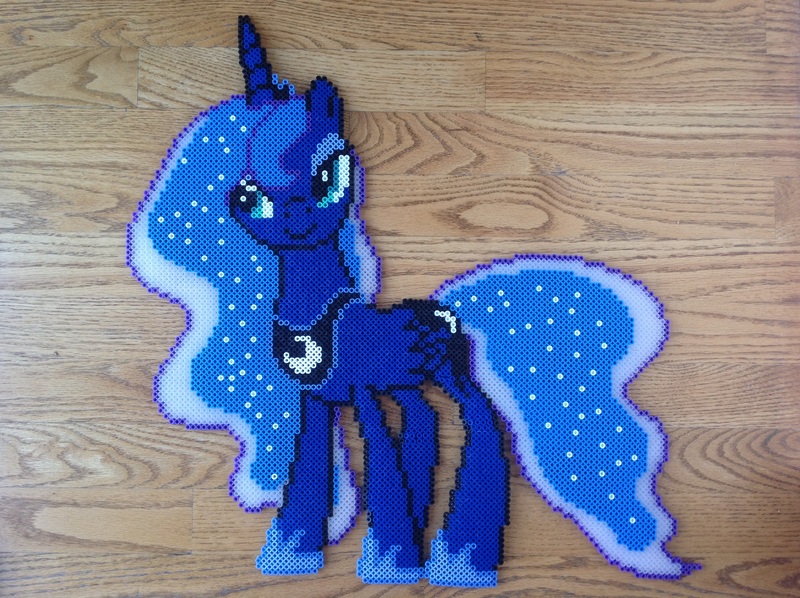 Size: 2592x1936 | Tagged: safe, artist:oddishponygirl, derpibooru import, princess luna, craft, irl, perler beads, photo, solo