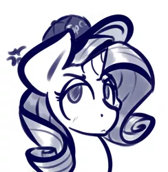 Size: 1174x1202 | Tagged: angry, artist:krucification, artist needed, baseball cap, cap, derpibooru import, drawthread, hat, /mlp/, monochrome, rarity, safe, solo