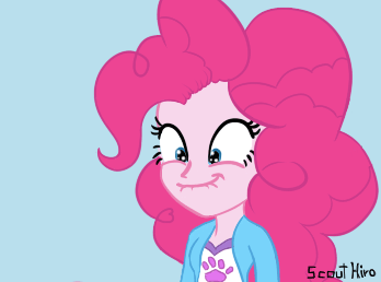Size: 348x258 | Tagged: suggestive, artist:scouthiro, derpibooru import, pinkie pie, equestria girls, animated, hooves, not a penis, solo