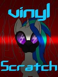 Size: 900x1200 | Tagged: artist:mofetafrombrooklyn, derpibooru import, gas mask, havok, jessicka havok, safe, solo, tna, vinyl scratch, wrestling