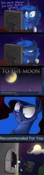 Size: 558x2177 | Tagged: artist:dryayberg, comic, derpibooru import, frown, gamer luna, game:to the moon, princess luna, safe, solo, triggered