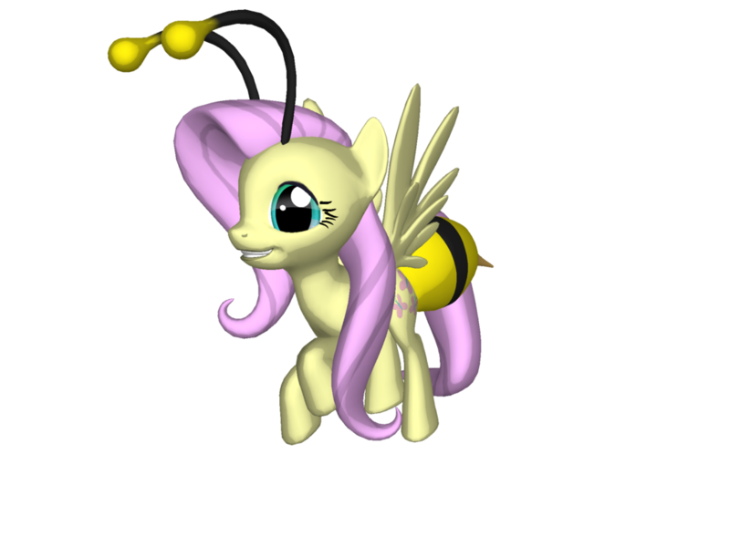 Size: 1024x768 | Tagged: 3d, animal costume, bee costume, clothes, costume, derpibooru import, flutterbee, fluttershy, pony creator, pony creator 3d, ponylumen, safe, solo