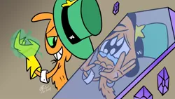 Size: 800x450 | Tagged: artist:spongefox, barely pony related, crossover, derpibooru import, lord hater, safe, scene parody, this day aria, wander, wander over yonder