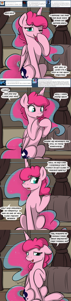 Size: 1000x4230 | Tagged: safe, artist:theparagon, derpibooru import, princess luna, alicorn, pony, hunted luna, colored pupils, comic, ethereal mane, female, hungry, mare, offscreen character, partial transformation, pinkluna, pov, princess moonpie, solo, speech bubble, stomach noise, tumblr