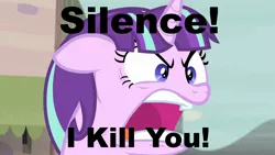 Size: 1920x1080 | Tagged: achmed the dead terrorist, derpibooru import, edit, edited screencap, exploitable meme, jeff dunham, meme, ragelight glimmer, safe, screencap, silence i kill you, starlight glimmer