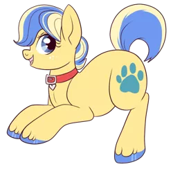 Size: 550x536 | Tagged: safe, artist:lulubell, derpibooru import, teddy, earth pony, pony, collar, female, g2, g2 to g4, generation leap, mare, simple background, solo, transparent background