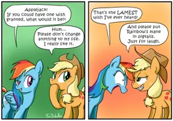 Size: 800x563 | Tagged: applejack, artist:foudubulbe, comic, derpibooru import, rainbow dash, safe, wish