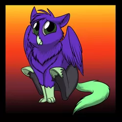 Size: 1000x1000 | Tagged: artist:foxenawolf, big eyes, classical hippogriff, cub, cute, derpibooru import, fanfic:a different perspective, fanfic art, floppy ears, fluffy, foal, frown, gradient background, hippogriff, looking at you, oc, oc:lucida path, sad, safe, sitting, solo, underhoof, unofficial characters only, unshorn fetlocks, weapons-grade cute