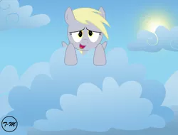 Size: 900x683 | Tagged: artist:toxic-mario, cloud, cloudy, cute, derpabetes, derpibooru import, derpy hooves, filly derpy, safe, solo