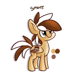 Size: 562x629 | Tagged: artist:amberlea-draws, colored wings, colored wingtips, cute, derpibooru import, oc, oc:smores, poptart, reference sheet, safe, simple background, solo, tiny ponies, transparent background, unofficial characters only
