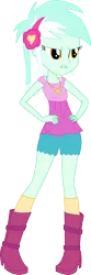 Size: 574x1731 | Tagged: safe, artist:sketchmcreations, derpibooru import, lyra heartstrings, equestria girls, rainbow rocks, background human, boots, clothes, hairband, hand on hip, inkscape, lyra is not amused, necklace, simple background, solo, transparent background, vector